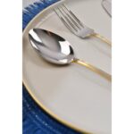 Lugga Mira Gold Tatlı Çatal Kaşık Bıçak Takımı 6 Kişilik 18 Parça - Görsel 3