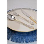 Lugga Mira Gold Tatlı Çatal Kaşık Bıçak Takımı 6 Kişilik 18 Parça - Görsel 4