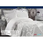 Dream Of Lady Elis 7 Parça Gri Renk Gelin Seti  Pamuklu Pikeli Nevresim Takımı