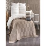 Dream Of Lady Sonbahar 7 Parça Gelin Seti  Pamuklu Pikeli Nevresim Takımı