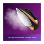 Philips DST7040/80 7000 Serisi Buharlı Ütü, 2800 W, 50 g/dakika Sürekli Buhar, 250 g Şok Buhar, SteamGlide Elite, Siyah ve Altın Rengi, - Görsel 4