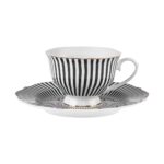 Karaca New Romantic Ince Çizgili Çay Fincanı 220 ml Siyah - Görsel 2