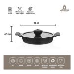 Amboss Astral Cam Kapaklı Granit 6 Parça Döküm Sahan (Omlet) Seti - Görsel 3