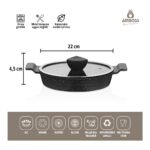 Amboss Astral Cam Kapaklı Granit 6 Parça Döküm Sahan (Omlet) Seti - Görsel 4