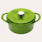 POT ART Fonksiyonel Kapaklı Yeşil Derin Döküm Tencere 24 cm