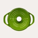 POT ART Fonksiyonel Kapaklı Yeşil Derin Döküm Tencere 24 cm - Görsel 3