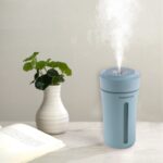 Internet 270 ml Fincan Hava Nemlendirici USB Uçucu Yağ Difüzörü Ev Ofis Için Aromaterapi Difüzör Nemlendirici LED Gece Işığı Lambası (Mavi) (Yurt Dışından) - Görsel 2