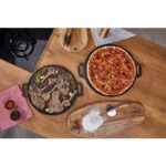 Zetmon  Çift Taraflı Döküm Izgara ve Gözleme Pizza Pankek Hamur Tavası 34CM - Görsel 3