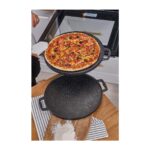 Zetmon  Çift Taraflı Döküm Izgara ve Gözleme Pizza Pankek Hamur Tavası 34CM - Görsel 4