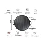 Zetmon  Çift Taraflı Döküm Izgara ve Gözleme Pizza Pankek Hamur Tavası 34CM - Görsel 5