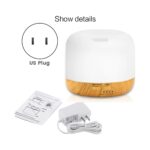 Internet 500 ml Ultrasonik Hava Nemlendirici Işık Uçucu Yağ Difüzör Ev Arıtma Anyon Mist Maker LED Lamba ile Abd Tak Kahverengi (Yurt Dışından) - Görsel 5