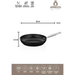 Amboss Dark Yanmaz Yapışmaz 3 Parça Titanyum Kaplama Tava -Cam Kapaklı (28 cm Wok, 28 cm Tava Tek Kapak) - Görsel 2