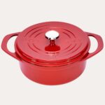 POT ART Fonksiyonel Kapaklı Kırmızı Derin Döküm Tencere 28 cm