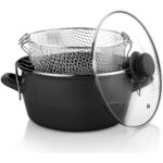 Schafer Fry Çıtır Kızartma Tenceresi 22 Cm-3 Parça-Siyah - Görsel 3