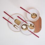 Glore Rio 5'li Sos Servis Seti Parlak Altın Kırmızı - Görsel 2