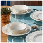 Güral Porselen Bone Safir 12 Kişilik Yemek Takımı 82 Parça - Görsel 2