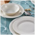 Güral Porselen Bone Safir 12 Kişilik Yemek Takımı 82 Parça - Görsel 4