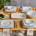 Karaca Fine Pearl Neklus 58 Parça 12 Kişilik Yemek Takımı Gold - Görsel 4