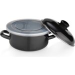 Schafer Komfort Pişir Sakla Emaye Tencere 18 Cm-Siyah - Görsel 3