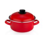Schafer Komfort Pişir Sakla Emaye Tencere 18 Cm-Kırmızı - Görsel 2