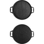 Zetmon  Çift Taraflı Döküm Izgara ve Gözleme Pizza Pankek Hamur Tavası 34CM - Görsel 2