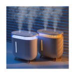 Pabiflo 2000ML Çift Memeli Hava Nemlendirici Difüzör Coloful LED Serin Mist Maker Sisleyici Ev Ofis Için Haki (Yurt Dışından) - Görsel 3