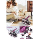 Enshall Şarjlı Mini Uv-C Işınlı El Süpürgesi  Çarşaf Yastık Tüy Temizleme Makinesi 5000-8000PA 100W - Görsel 2