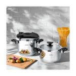 Nehir Silver Matik Paslanmaz Çelik 4 Parça Düdüklü Tencere Seti