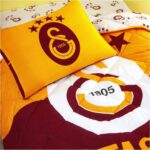 Taç Galatasaray Logo Tek Kişilik Yorgan Seti Taç Uyku Seti Yastık Hediye - Görsel 2