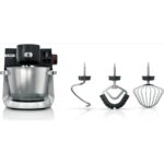 Bosch MUMS6ZS00 Serie 6, Mutfak Makinesi, 1600 W, Siyah, Fırçalanmış paslanmaz çelik