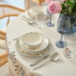 Bella Maison Vintage Porselen 48 Parça 12 Kişilik Yemek Takımı Mavi - Görsel 2