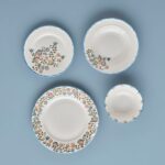 Bella Maison Vintage Porselen 48 Parça 12 Kişilik Yemek Takımı Mavi - Görsel 3