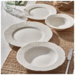 Güral Porselen Carmina 24 Parça 6 Kişilik Bone Yemek Takımı - Görsel 4