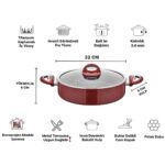 Taç Titan Granit Basık Tencere 32 cm Kırmızı - Görsel 2