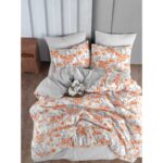 My Story Mystory Lastikli Çarşaflı Çift Kişilik Nevresim Takımı Naranja - Görsel 2