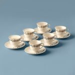 Bella Maison Vintage Porselen 6'lı Kahve Fincanı Takımı Mavi (90 Cc)