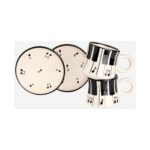 Gezdikçe Bilelim 6’lı Takım Piyano Desenli El Yapımı Kazan Seramik Kahve Fincanı, Kahve Fincanı - Görsel 2