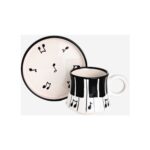 Gezdikçe Bilelim 6’lı Takım Piyano Desenli El Yapımı Kazan Seramik Kahve Fincanı, Kahve Fincanı - Görsel 4