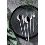 Onon Mokka Modern Görünümlü 30 Parça Çatal Kaşık Bıçak Seti 18/0