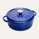 Sürel Parlak Koyu Mavi Yuvarlak Derin Tencere 28 Cm.