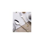 Nehir Lalezar Altın Sade 12 Kişilik 60 Parça Kutulu Çatal Kaşık Takımı - Görsel 4