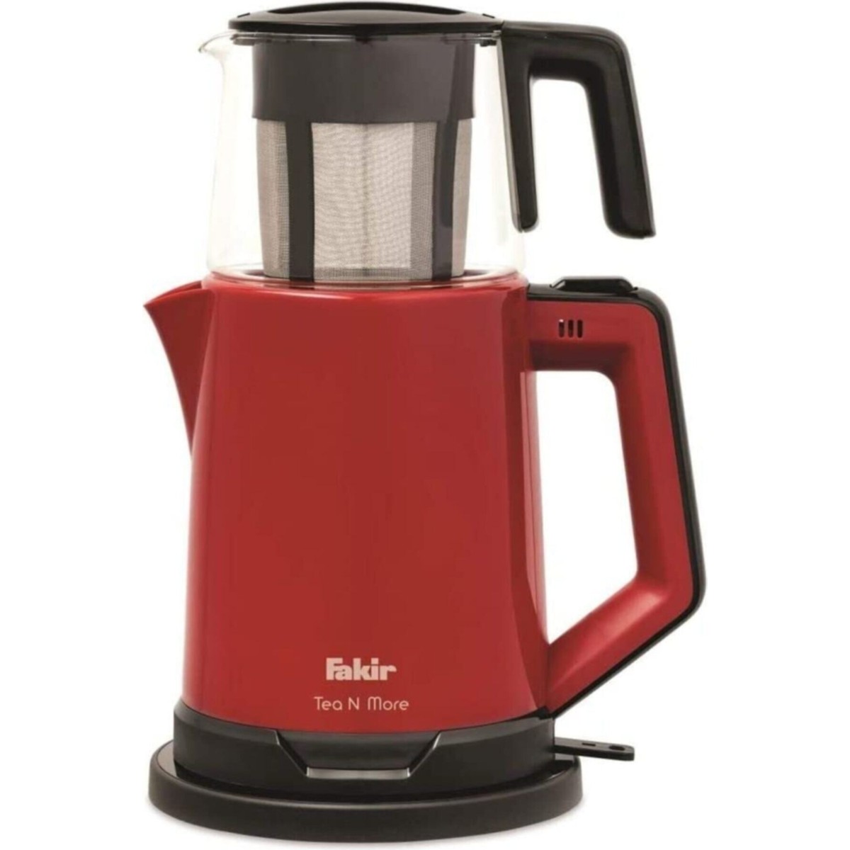 110000648399777.jpg Fakir Tea N More Çay Makinesi – 1,7 L Su Isıtıcı, 0,7 L Cam Demlik, Kırmızı, Çift Demlikli ve Otomatik Kapanma Özellikli - Görsel 1