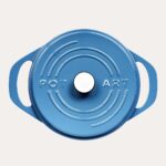 POT ART Fonksiyonel Kapaklı Mavi Derin Döküm Tencere 28 cm - Görsel 3