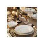 Porland Mina 56 Parça Yemek Takımı Gold Fileli - Görsel 3