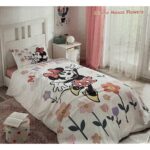 Özdilek Lisanslı Disney Minnie Mouse Flowers Tek Nevresim Takımı