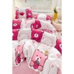 Laliva Çarşafı Lastikli Doğal Sağlıklı Pamuk Ayıcıklı Bear Panda Tek Kişilik Çocuk Nevresim Takımı