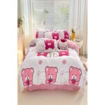 Laliva Çarşafı Lastikli Doğal Sağlıklı Pamuk Ayıcıklı Bear Panda Tek Kişilik Çocuk Nevresim Takımı - Görsel 2