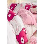 Laliva Çarşafı Lastikli Doğal Sağlıklı Pamuk Ayıcıklı Bear Panda Tek Kişilik Çocuk Nevresim Takımı - Görsel 3