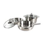 Serenk Modernist 5 Parça Çelik Tencere ve Tava Seti