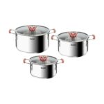 Tefal Optispace Çelik Tencere Seti - 6 Parça